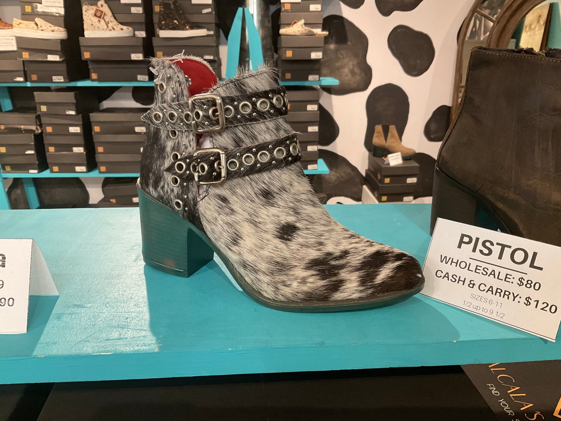 Pistol Cowhair Leather Women's - wholesale