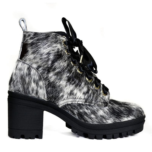 ALONDRA Cowhair Combat Boot - Wholesale