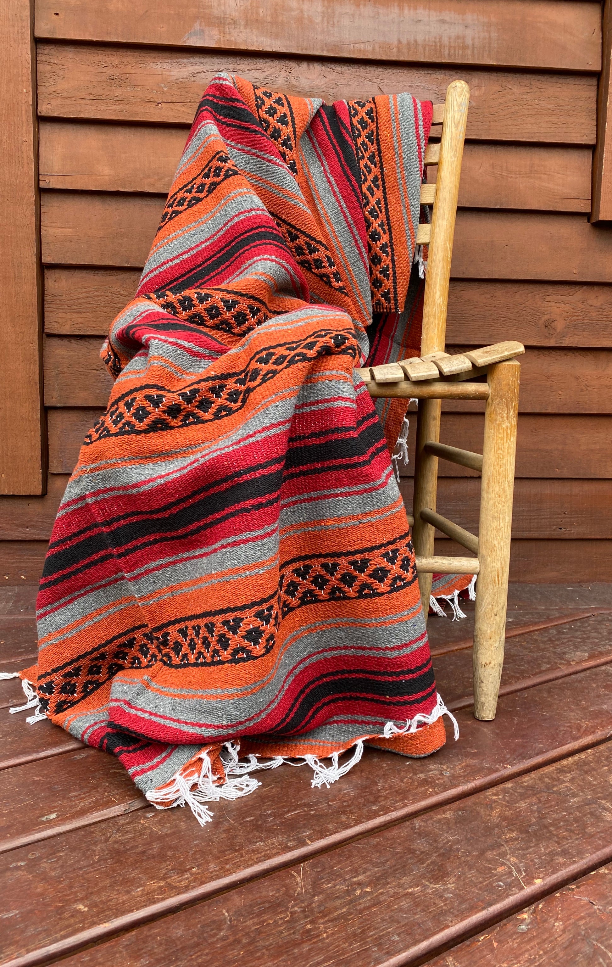 Pow-Wow Rust Orange Yoga Blanket