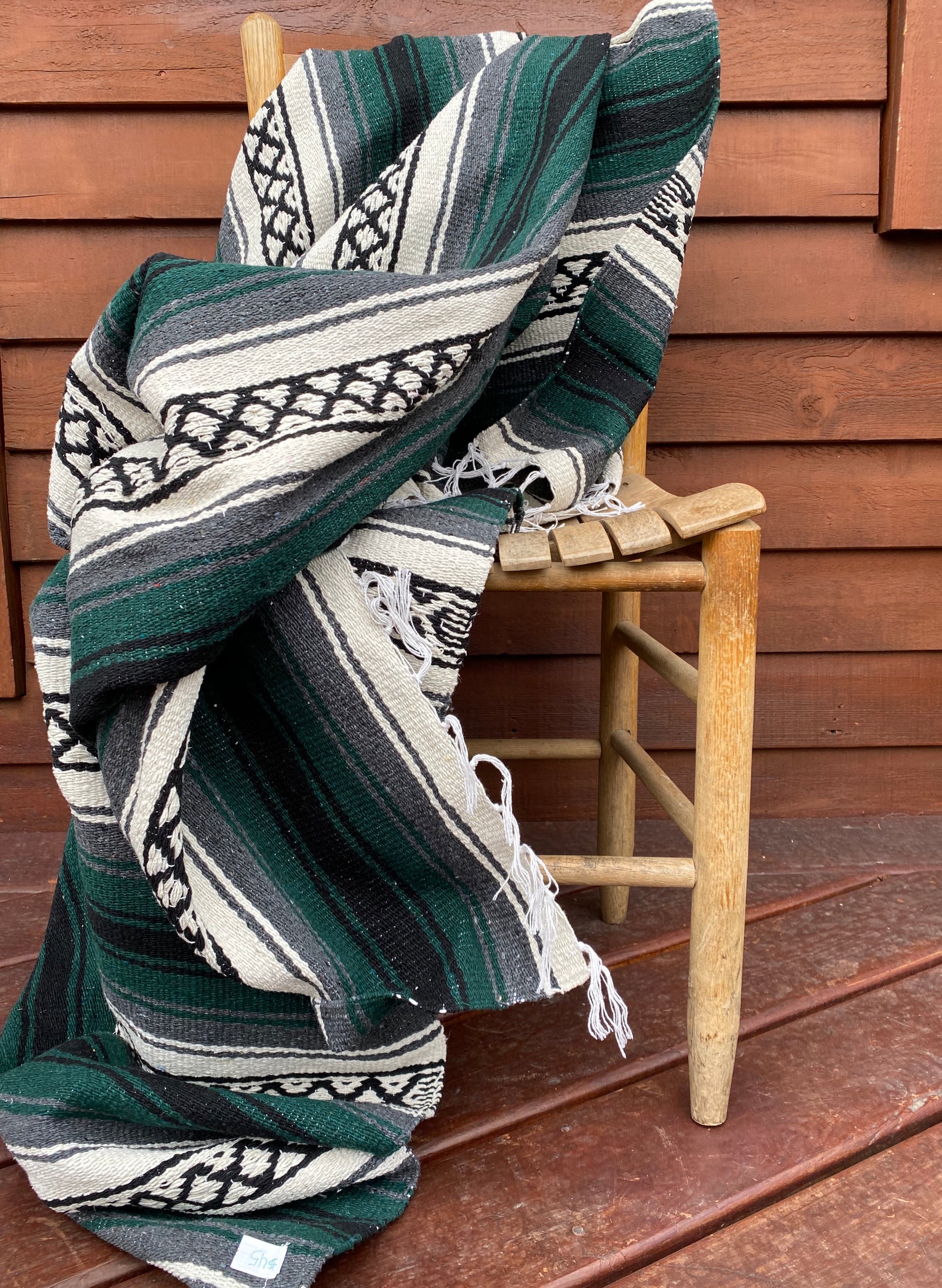 Pow-Wow Green Yoga Blanket